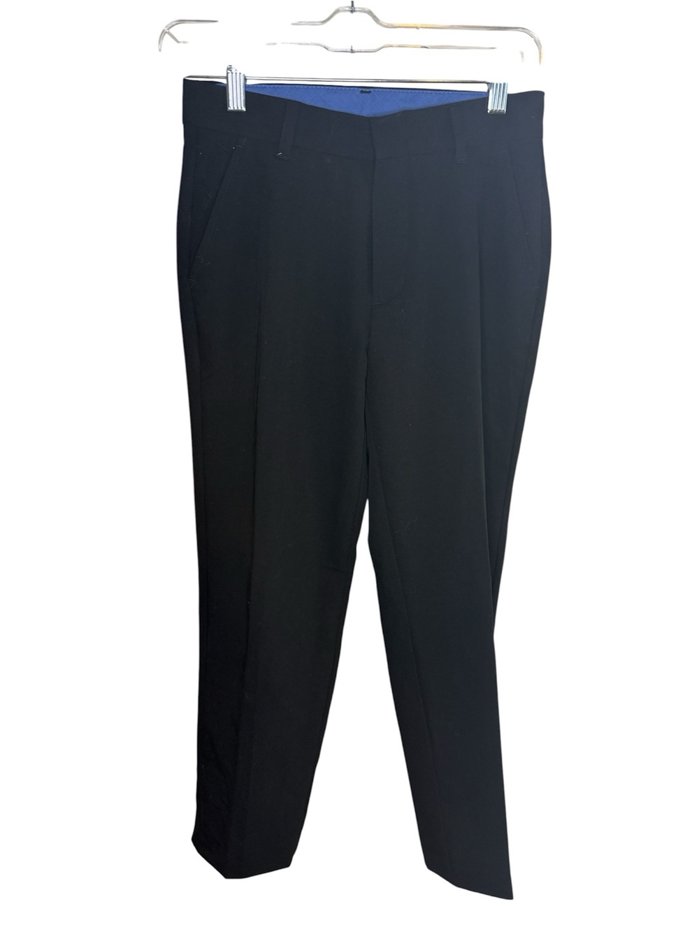IZOD Boys Black Dress Pants Trousers Size 12 Regular Flat Front Stretch